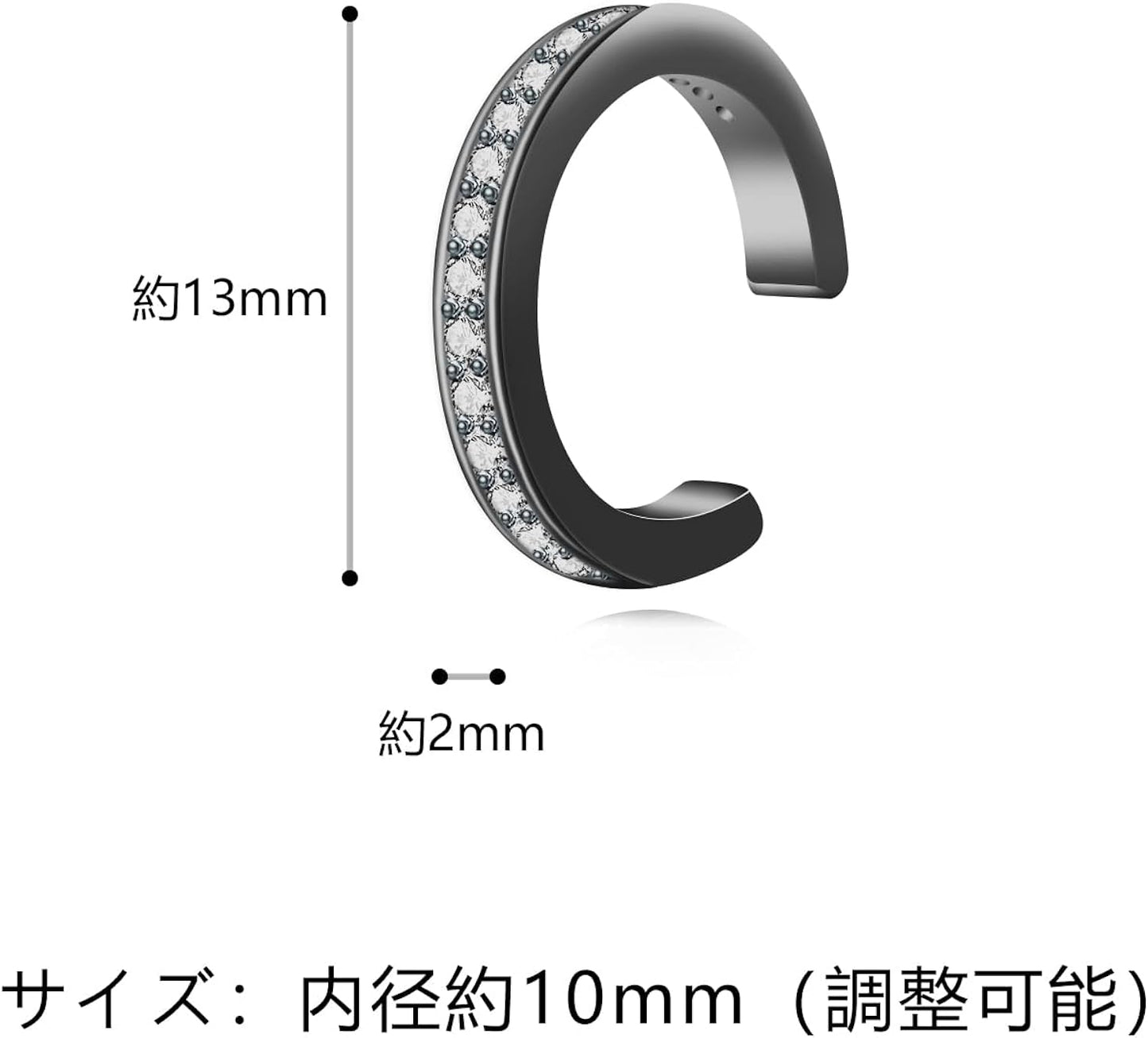 レディース シルバーイヤーカフ片耳用