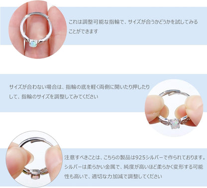 金属アレルギー対応 シルバー925 指輪 フリーサイズ